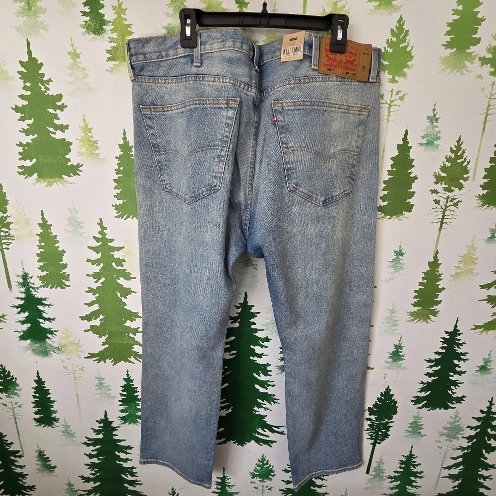 Levi's 501 40x30 Blue Distressed Jeans